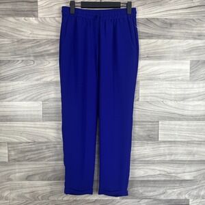 J.Crew Dress Jogger‎ Ankle Pants Women Size 2 Cobalt Blue Elastic Waist Career